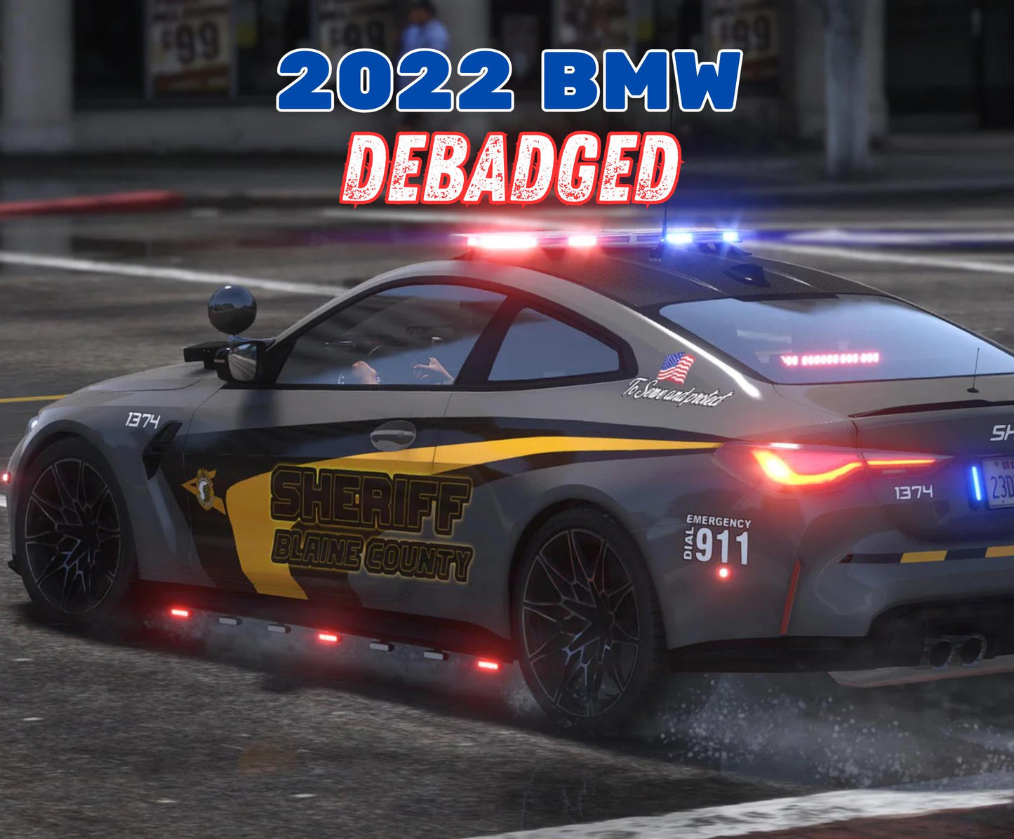 Fivem 2022 BMW M4 Sport Debadged Police Cars | Fivem Car | Fivem Police Cars | Fivem Ready | Optimized & High Quality