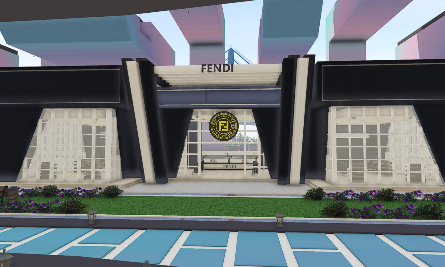 FiveM New Bank Area | FiveM Mega RP Hub | Outdoor Cinema, Starbucks Café, Fendi Store, Little Caesars Restaurant, | Optimized MLO |