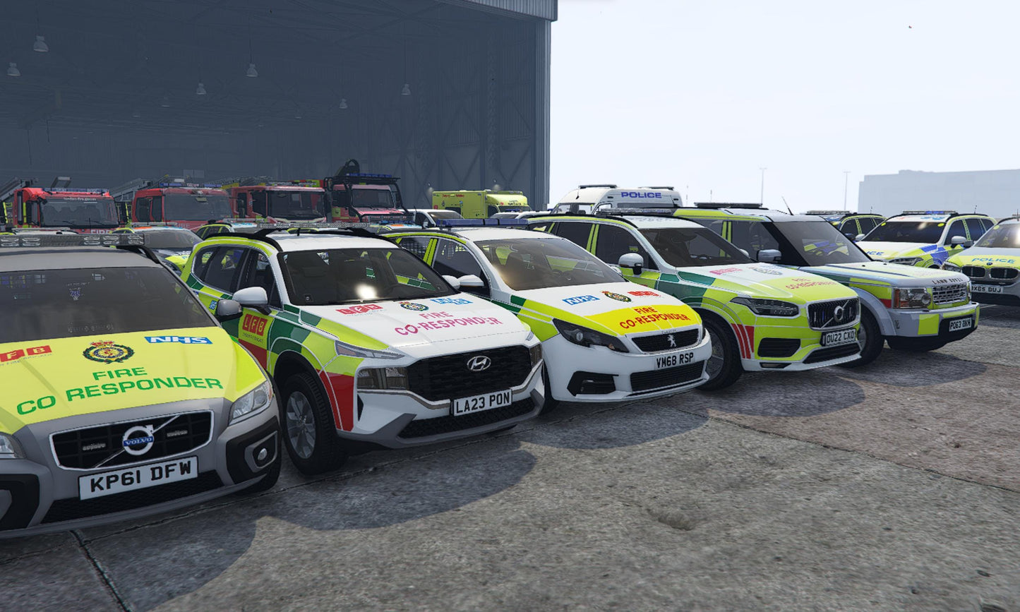 Mega British Car Pack | 400+ UK Ems Cars | UK Fire Cars | British Police Cars | UK Ambulance Cars | Uk Taxi Cars | High Quality, Fivem Ready