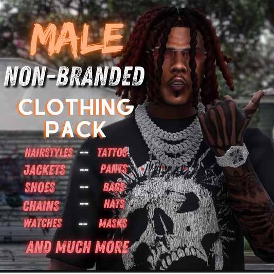 Fivem Non-Branded Clothing Pack | Debadged Clothing Pack | Male Clothes Pack Fivem | Fivem Ready | Optimized