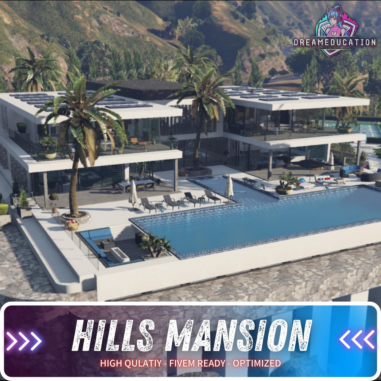 Fivem MLO | Hills Mansion mlo | High Quality | MLO | Optimized and Fivem Ready