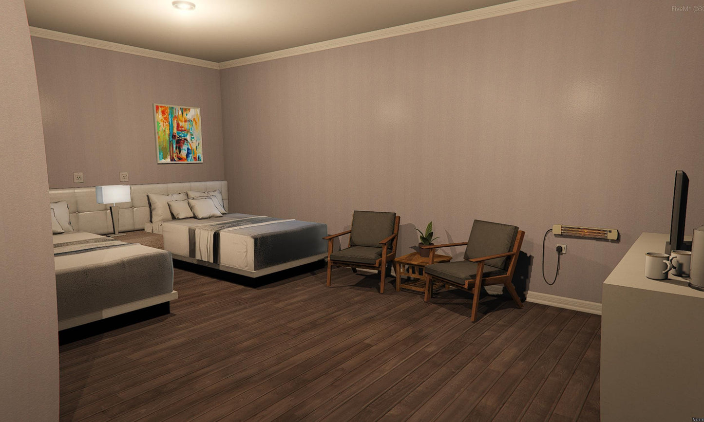 FiveM Hotel MLO | 10-Room Motel Interior for RP Servers | Realistic San Andreas Style Hotel Map | Roleplay Friendly Design | Fivem Ready