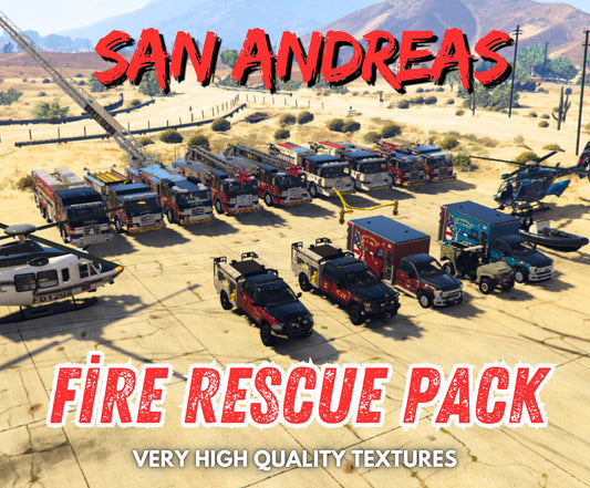 FiveM  Fire & Rescue Livery Pack | FiveM Fire Truck | FiveM Car Packs | FiveM | FiveM Livery | Fivem Fire Truck