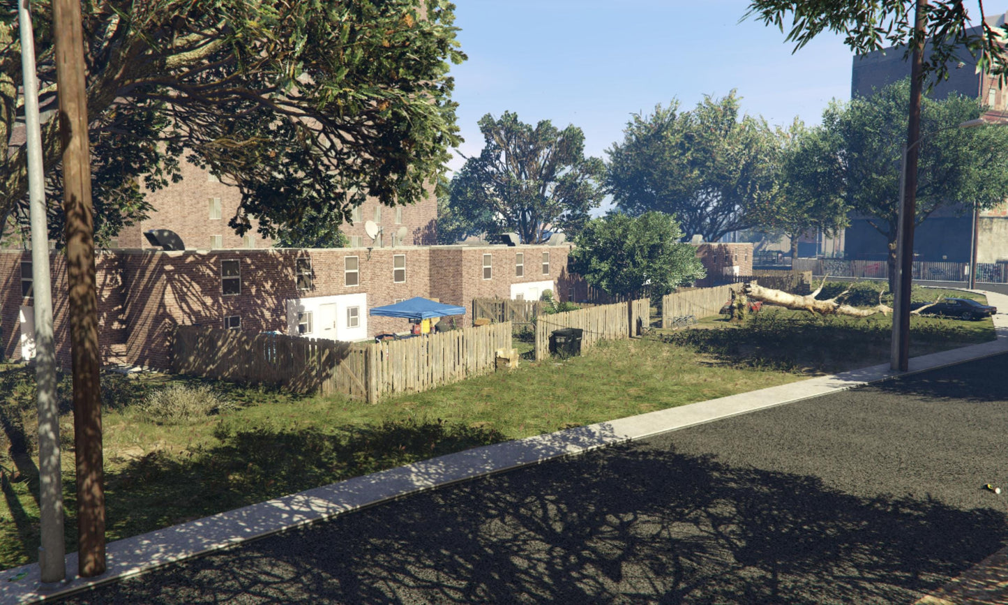 FiveM Hood Map | Gang Territory MLO | Custom FiveM Map | HydePark West Hood | Roleplay Neighborhood | Drag and Drop | Optimized Gang Area
