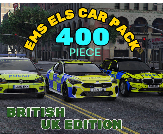 Mega British Car Pack | 400+ UK Ems Cars | UK Fire Cars | British Police Cars | UK Ambulance Cars | Uk Taxi Cars | High Quality, Fivem Ready