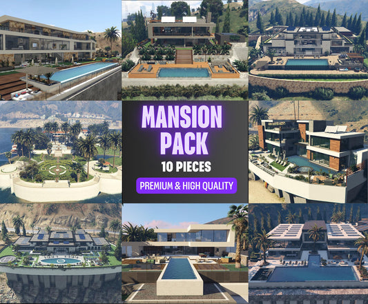 Fivem Mansion Pack | High Quality 10 MLO | Fivem Villa Pack | Fivem Mansion Mlo | Fivem Villa Mlo | MLO Pack | Fivem Ready & Optimized