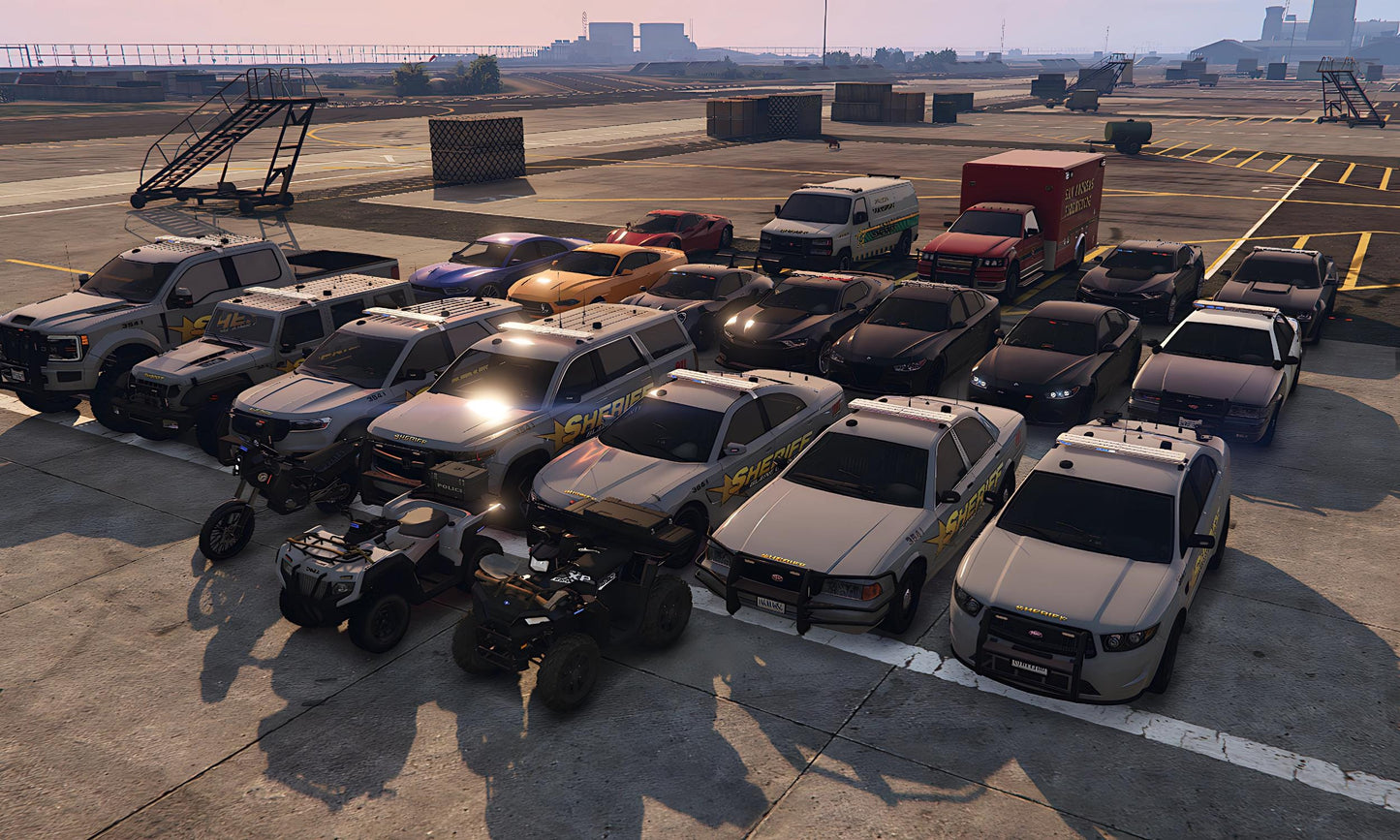 FiveM Lore-Friendly Police Car Pack | Optimized RP Sheriff - PD Vehicles | Drag & Drop | High Quality Law Enforcement Vehicles