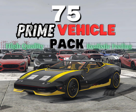 FiveM 75 Car Pack | Realistic Optimized Vehicle Pack | High Quality Cars for RP & Drift Servers  | FPS Friendly | Supercar, SUVs Tuners More