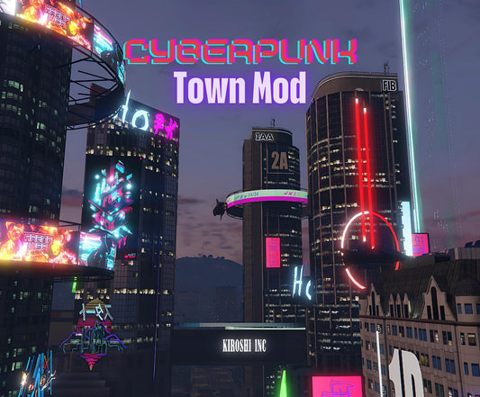 Cyberpunk Town Mod + Office  | Fivem Map  | Futuristic Neon City Experience  |  Fivem Cyberpunk Roleplay  |  Fivem Ready  |  Optimized