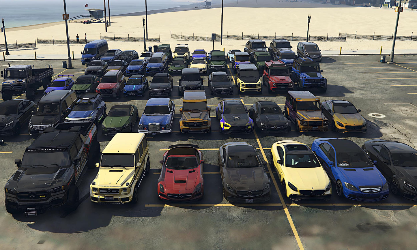Elite Mercedes Pack | 50 Luxury Cars for FiveM | Fivem Car Packs | Fivem Unbranded Car Pack | Fivem Ready & Optimized, High Quality Car Pack
