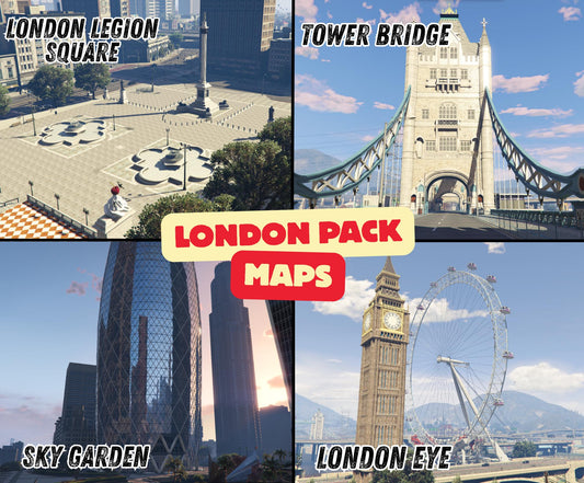 FiveM London Map Pack – Tower Bridge, London Eye, Big Ben, Sky Garden  Legion Square | Optimized Drag & Drop Instal | Fivem Map  | Fivem MLO