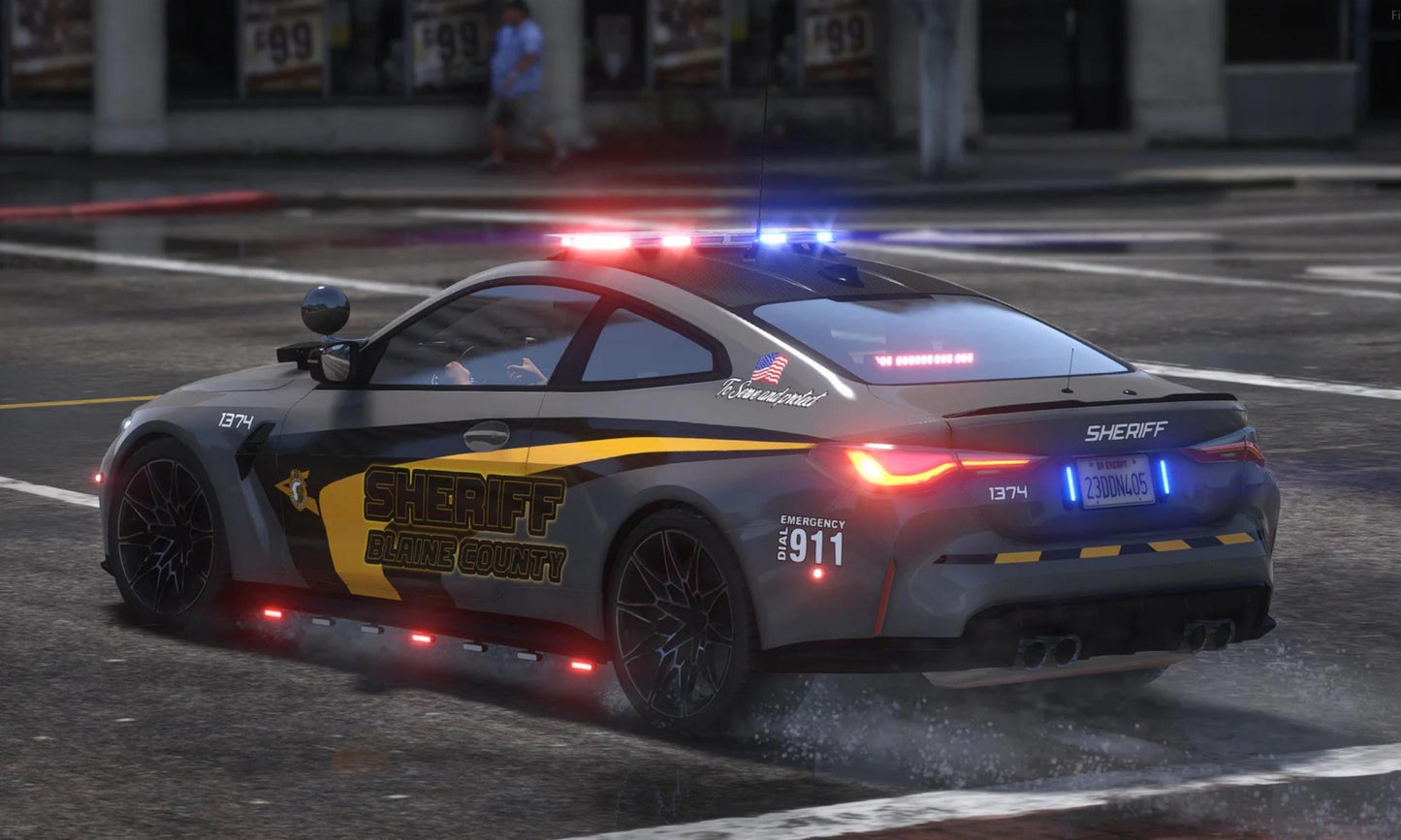 Fivem 2022 BMW M4 Sport Debadged Police Cars  | Fivem Car  |  Fivem Police Cars  | Fivem Ready  |  Optimized & High Quality