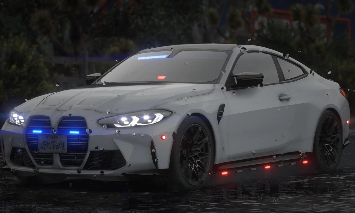 Fivem 2022 BMW M4 Sport Debadged Police Cars  | Fivem Car  |  Fivem Police Cars  | Fivem Ready  |  Optimized & High Quality
