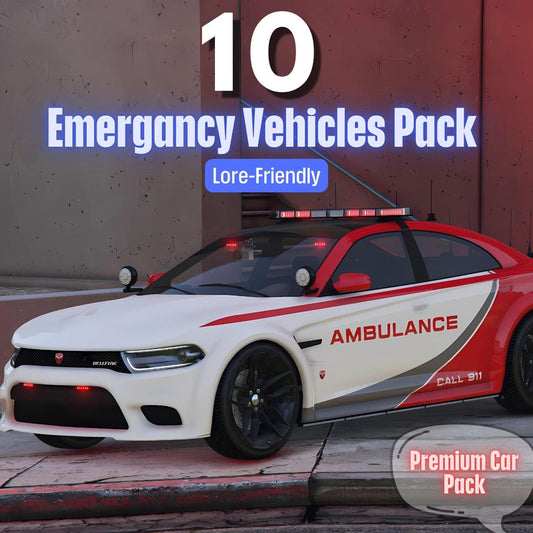 Fivem Lore-Friendly Emergency Vehicles Pack | 10+ Premium Ems Cars  | Fivem EMS Car Pack  | Fivem Ambulance Vehicles  | Fivem Ready Vehicles