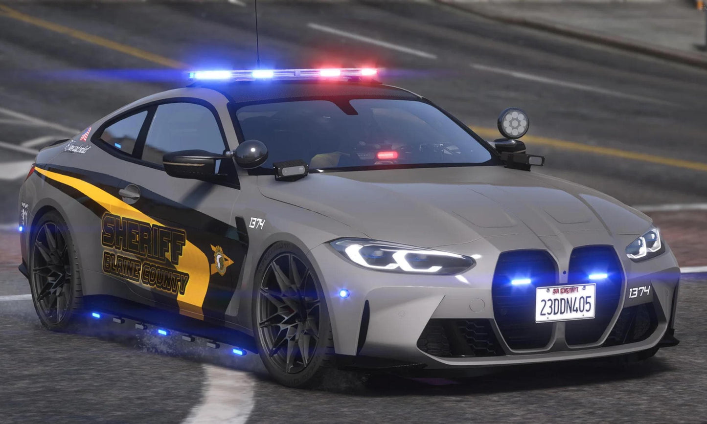 Fivem 2022 BMW M4 Sport Debadged Police Cars  | Fivem Car  |  Fivem Police Cars  | Fivem Ready  |  Optimized & High Quality