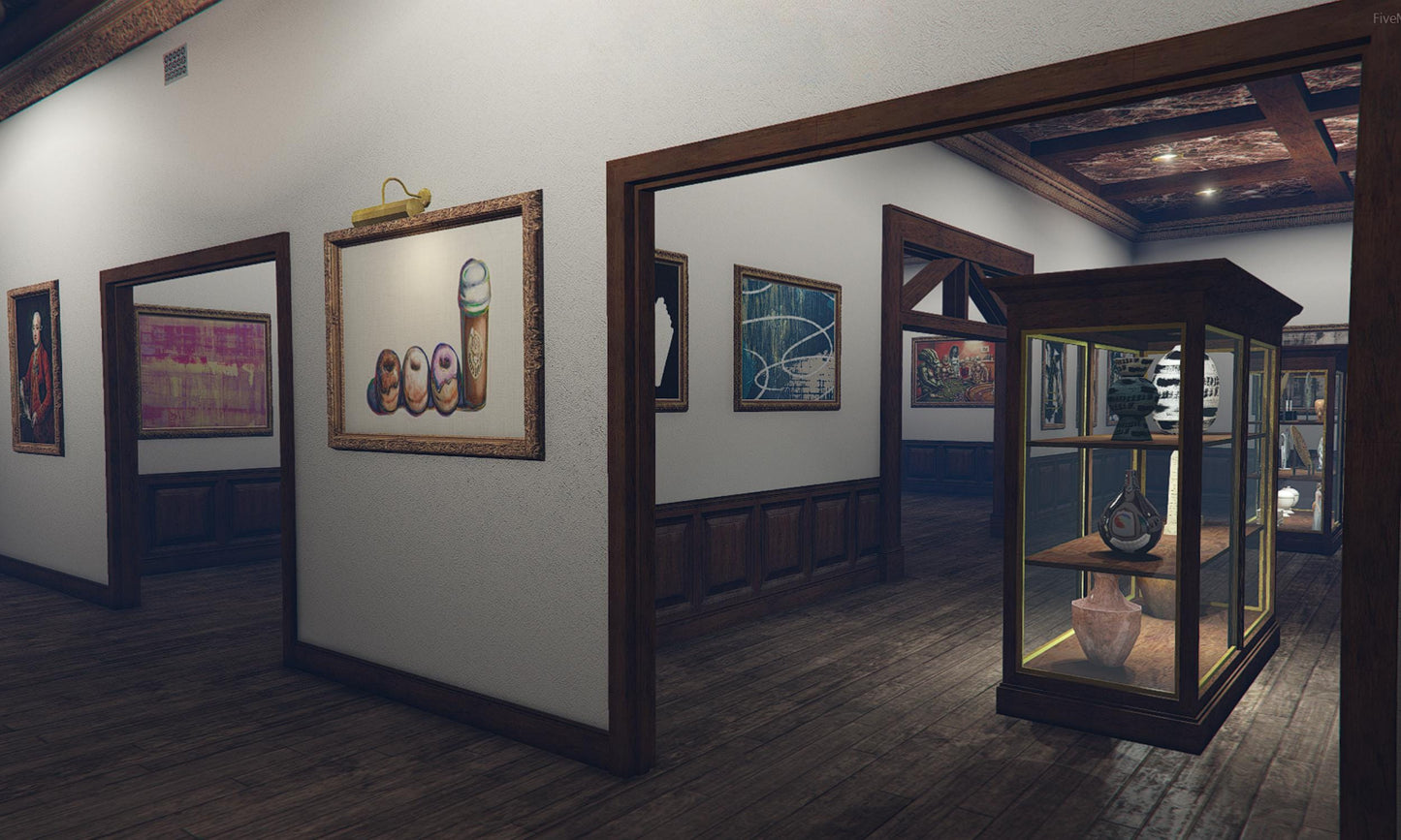 FiveM Modern Art Gallery | Fivem Mlo | Realistic Museum Interior for RP Servers | Optimized Two-Story Gallery Map | Roleplay Friendly Design