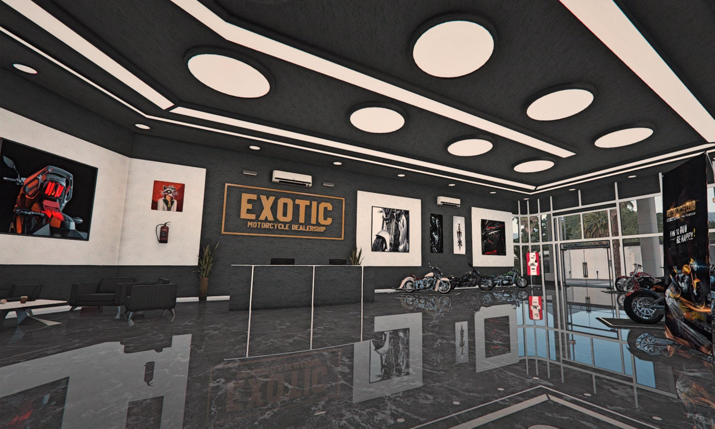 Fivem MLO | Exotic Motorcycle Dealership MLO | Motorcycle Dealership | MLO | Optimized and Fivem Ready