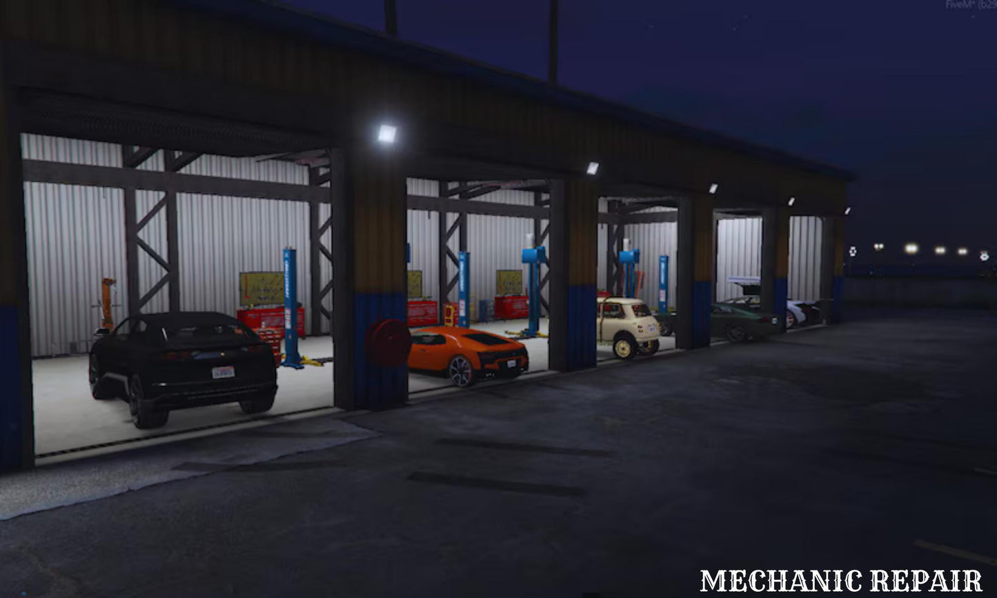 FiveM Mlo | Car zone Mechanic Mlo | Big benny Garage Mlo | Mechanic Repair Mlo | Airport Mechanic Mlo | Mlo | FiveM