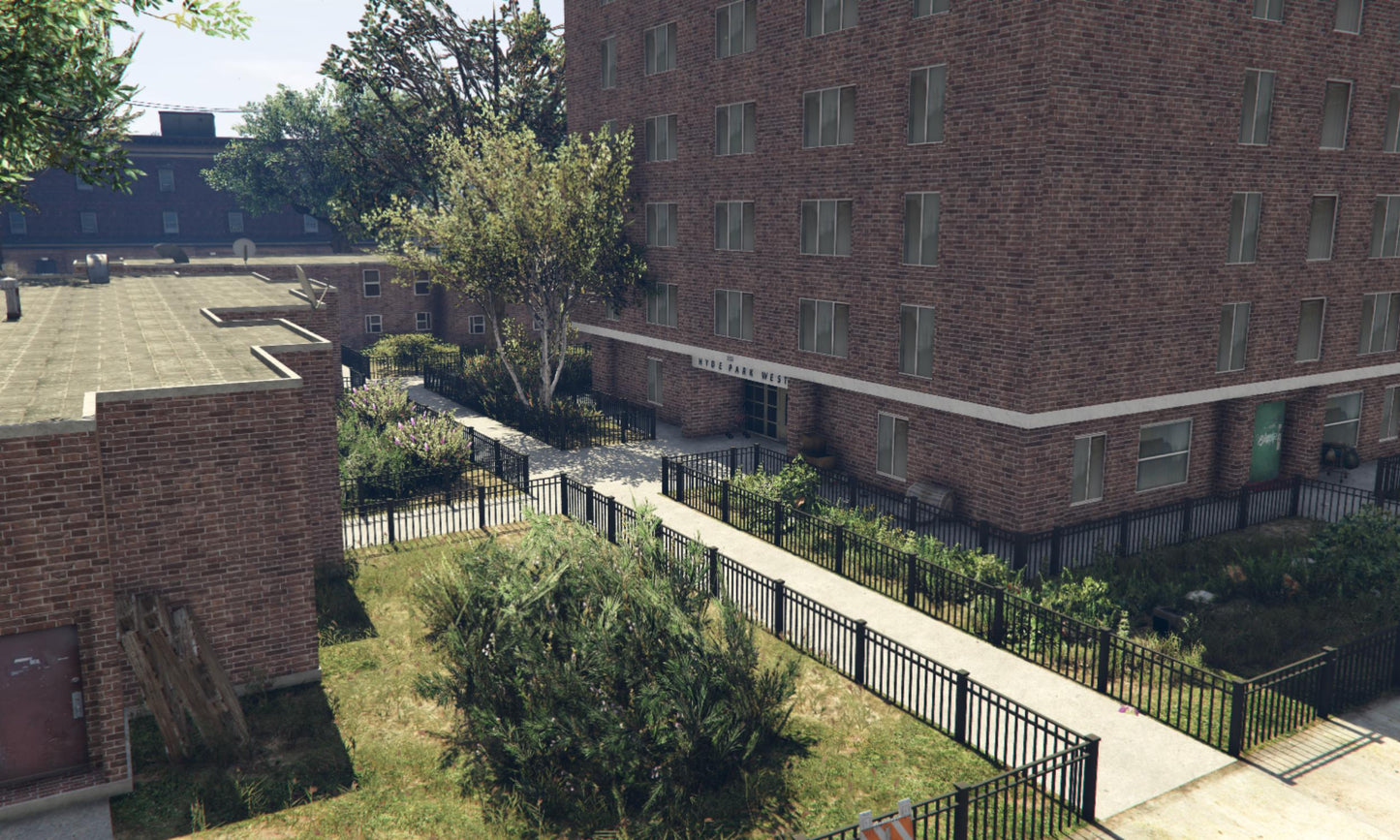 FiveM Hood Map | Gang Territory MLO | Custom FiveM Map | HydePark West Hood | Roleplay Neighborhood | Drag and Drop | Optimized Gang Area
