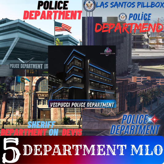FiveM MLO | Department MLO Pack | Devis Sheriff Department | Pillbox Hill Department | Vespucci  Department | Los Santos  Department | FiveM