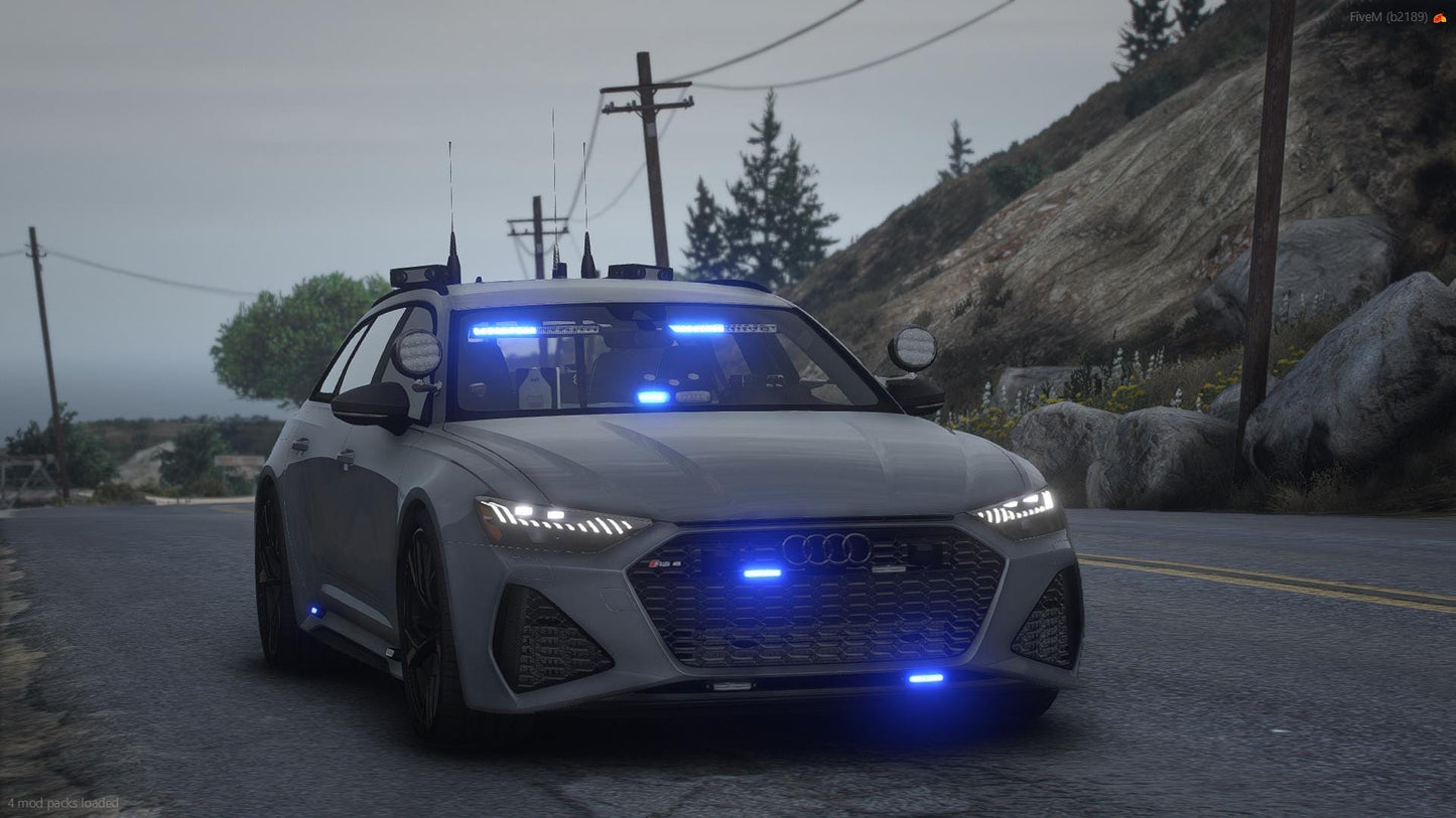 Rs6 Police Car | Fivem Audi Rs6 | Fivem Police Car | Fivem High Quality Car | Fivem Custom Car