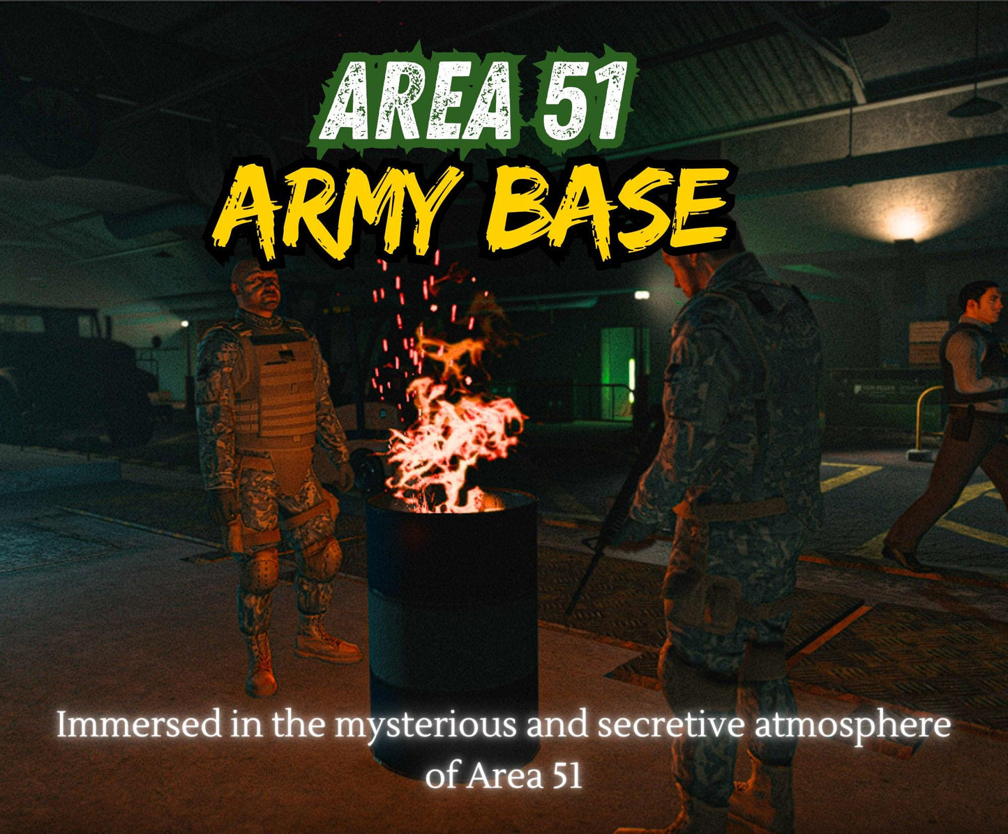 FiveM Area 51 Army Base MLO |  Fivem MLO | Underground Secret Military Base | High Quality Roleplay Map | Alien Sci-Fi RP | Optimized