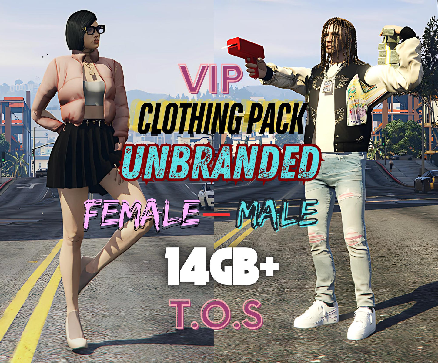 Fivem Vip Unbranded Clothing Pack | Fivem Unbranded Male Clothing Pack | Fivem Unbranded Female Clothing Pack | Optimized | Fivem Ready